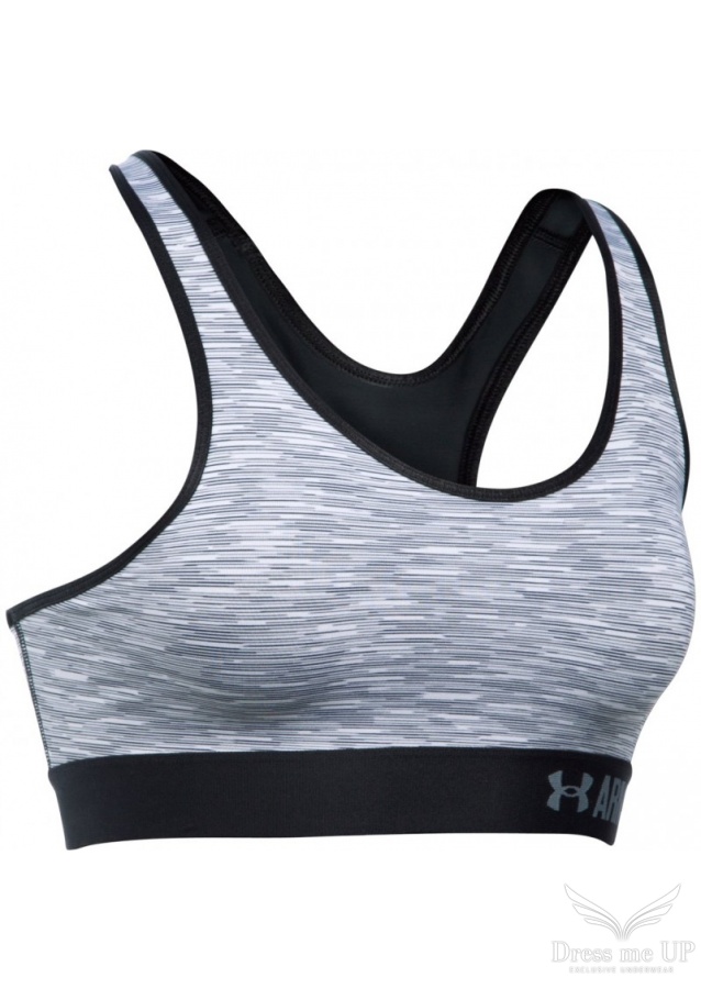 Sivá športová podprsenka Armour Mid Space Dye 001