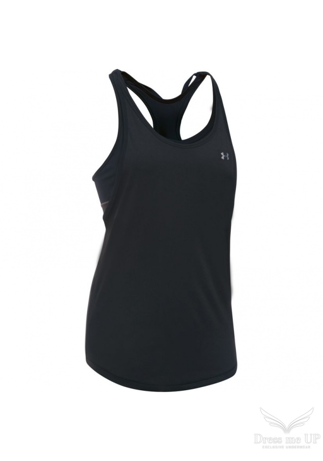 Čierne športové tričko Under Armour so vsadenou podprsenkou