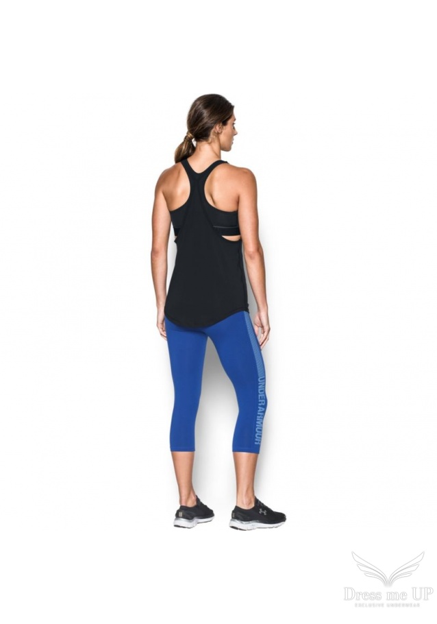 Čierne športové tričko Under Armour so vsadenou podprsenkou