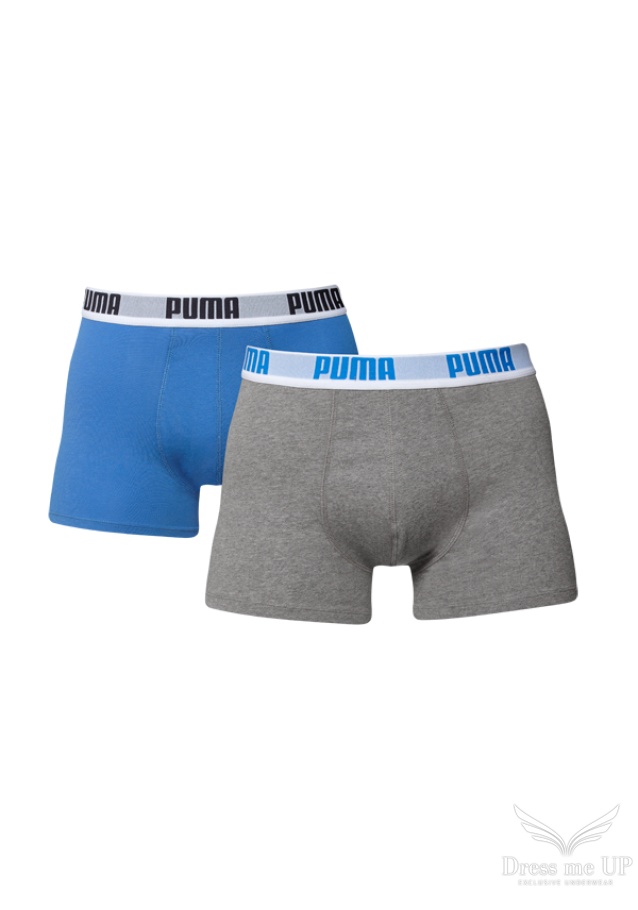 Modro sivé boxerky Puma Basic Boxer  2 ks 