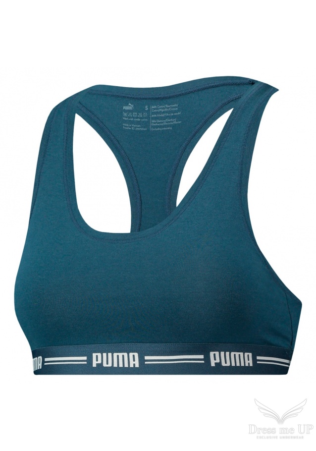 Modrý športový nevystužený bralet Puma